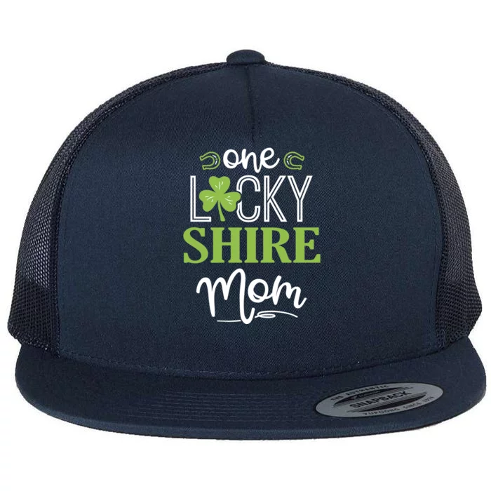 One Lucky Shire Horse Mom Irish Horseback Riding Cute Gift Flat Bill Trucker Hat