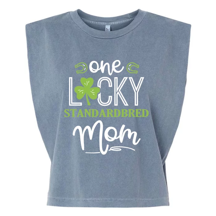 One Lucky Standardbred Horse Mom Irish Horseback Riding Gift Garment-Dyed Women's Muscle Tee