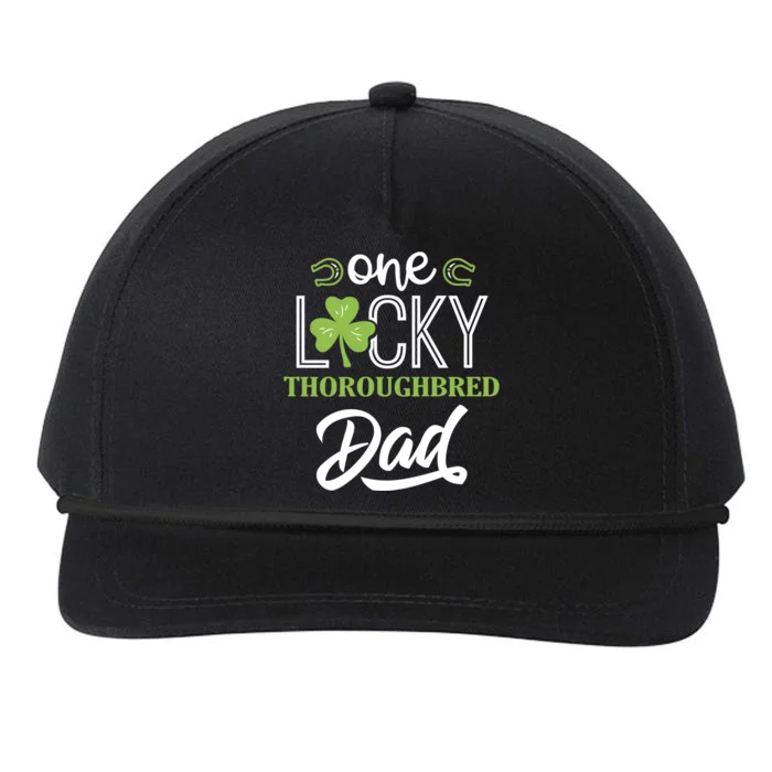 One Lucky Thoroughbred Horse Dad Irish Horseback Riding Cute Gift Snapback Five-Panel Rope Hat