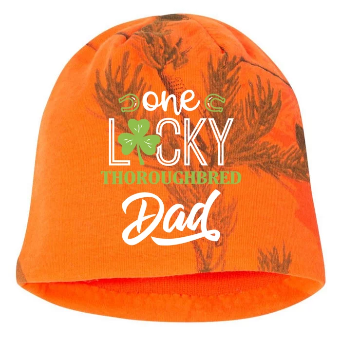 One Lucky Thoroughbred Horse Dad Irish Horseback Riding Cute Gift Kati - Camo Knit Beanie