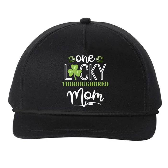 One Lucky Thoroughbred Horse Mom Irish Horseback Riding Gift Snapback Five-Panel Rope Hat