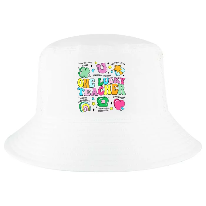 One Lucky Teacher Retro Teacher St Patricks Day Teaching Cool Comfort Performance Bucket Hat