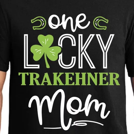 One Lucky Trakehner Horse Mom Irish Horseback Riding Meaningful Gift Pajama Set