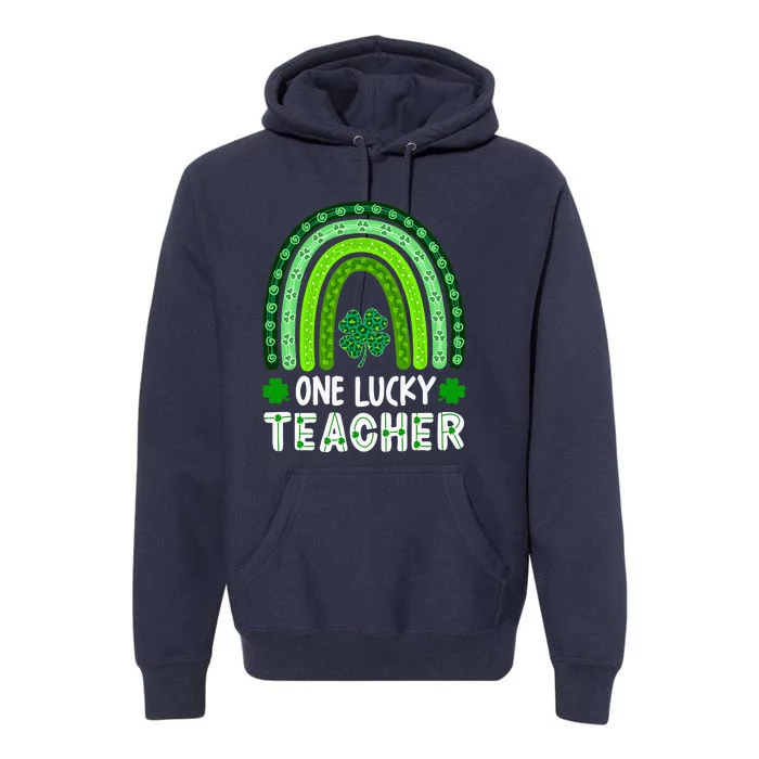 One Lucky Teacher Irish Shamrock Teacher St Patrick's Day Premium Hoodie