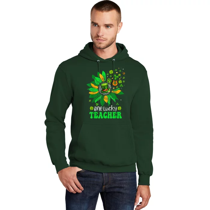 One Lucky Teacher St Patrick's Day Sunflower Hoodie