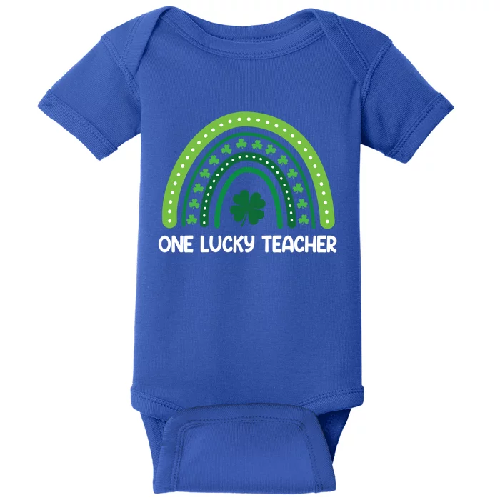 One Lucky Teacher Rainbow St Patrick’s Day Appreciation Meaningful Gift Baby Bodysuit