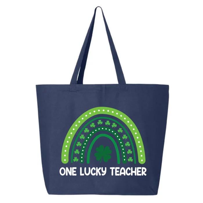 One Lucky Teacher Rainbow St Patrick’s Day Appreciation Meaningful Gift 25L Jumbo Tote