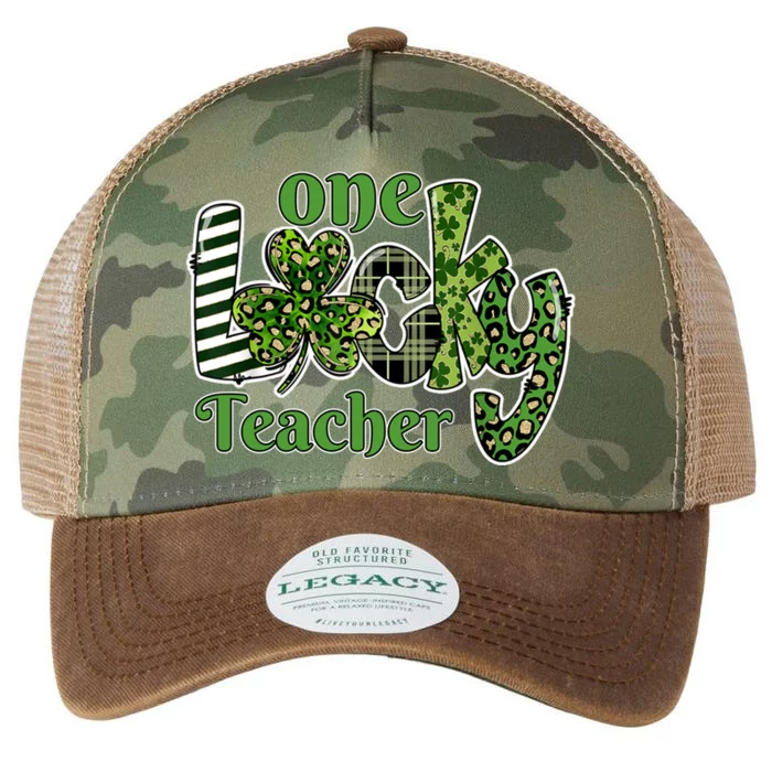 One Lucky Teacher Cute Gift School Teachers Gift St Patricks Day Gift Legacy Tie Dye Trucker Hat