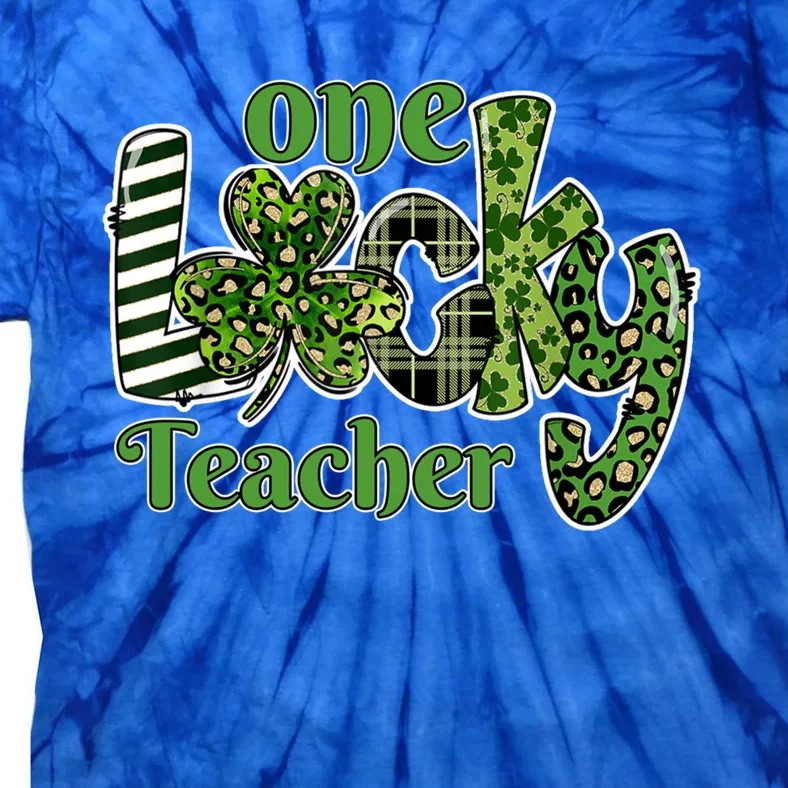 One Lucky Teacher Cute Gift School Teachers Gift St Patricks Day Gift Tie-Dye T-Shirt