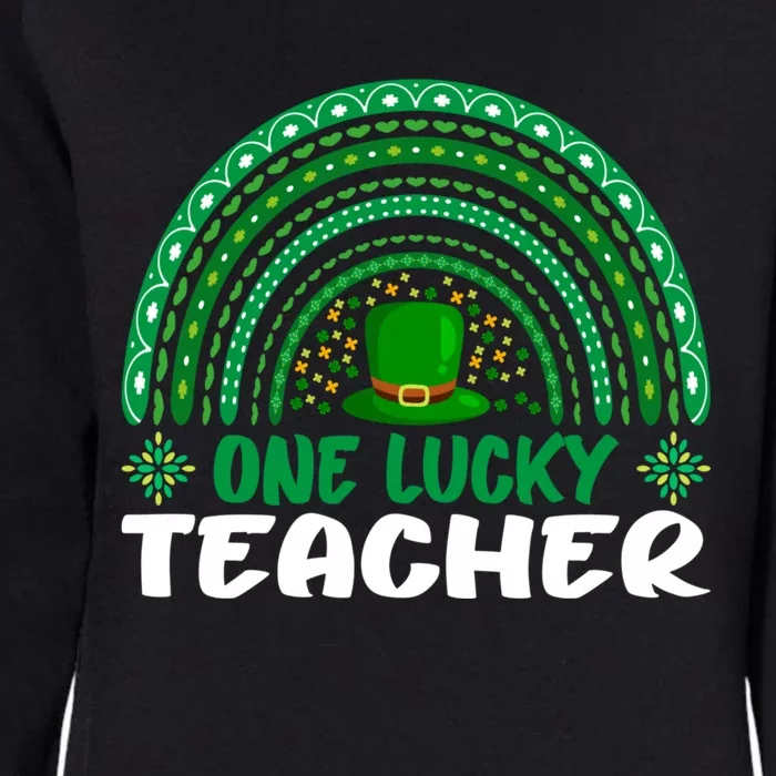 One Lucky Teacher St Patrick's Day Funny For Teacher Gift Womens California Wash Sweatshirt