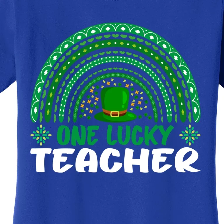 One Lucky Teacher St Patrick's Day Funny For Teacher Gift Women's T-Shirt