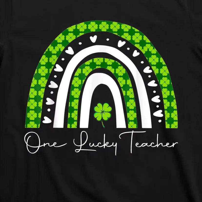 One Lucky Teacher Rainbow St Patrick’S Day T-Shirt