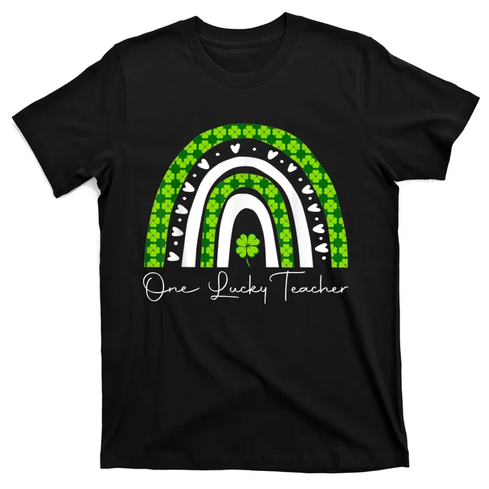 One Lucky Teacher Rainbow St Patrick’S Day T-Shirt