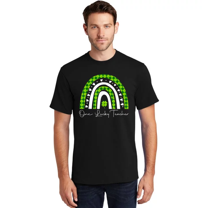 One Lucky Teacher Rainbow St Patrick’S Day Tall T-Shirt