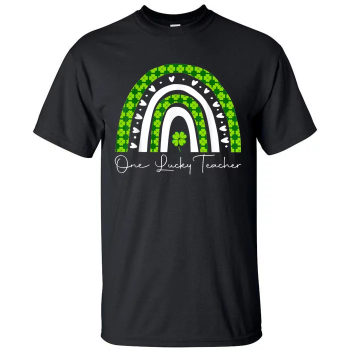 One Lucky Teacher Rainbow St Patrick’S Day Tall T-Shirt