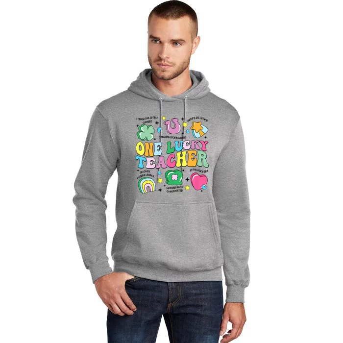 One Lucky Teacher Retro Teacher St PatrickS Day Teaching Tall Hoodie