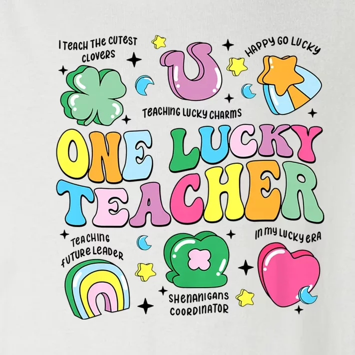 One Lucky Teacher Retro Teacher St PatrickS Day Teaching Toddler Long Sleeve Shirt