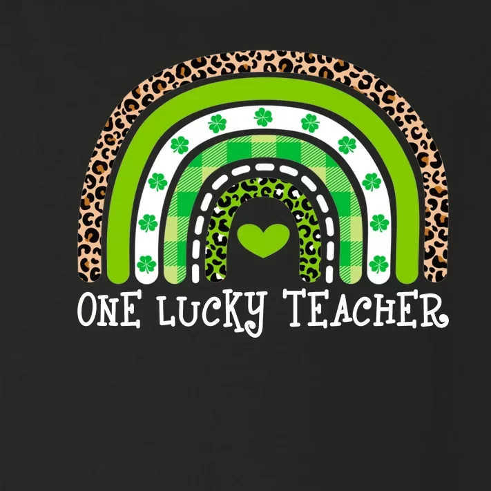 One Lucky Teacher Rainbow Leopard Toddler Long Sleeve Shirt