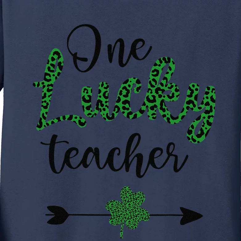 One Lucky Teacher St Patricks Day Gift For Teachers Kids Long Sleeve Shirt