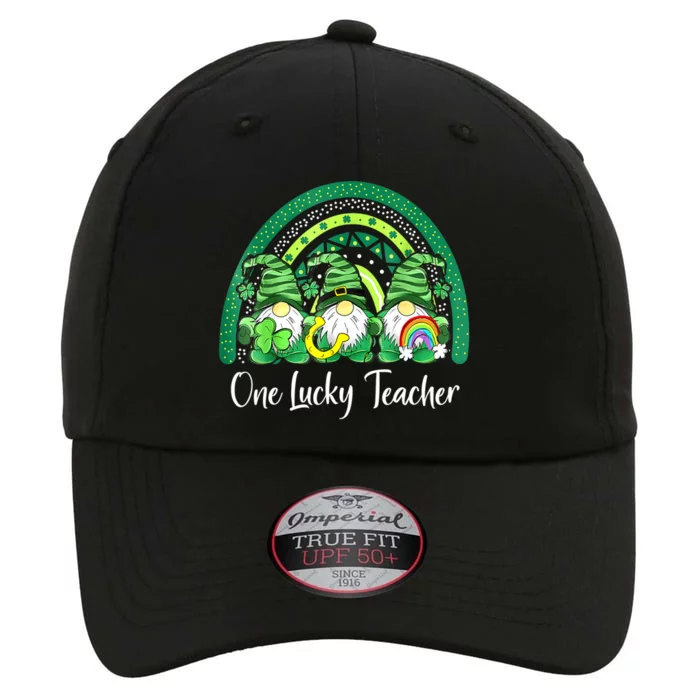 One Lucky Teacher Gnomes Happy St Patricks Day Rainbow Gnome The Original Performance Cap