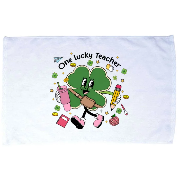 One Lucky Teacher St PatrickS Day Microfiber Hand Towel