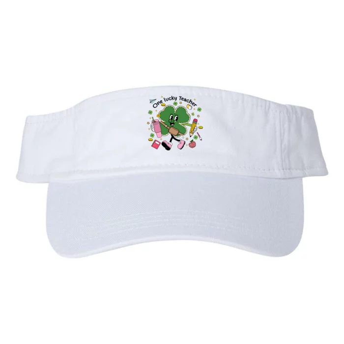 One Lucky Teacher St PatrickS Day Valucap Bio-Washed Visor