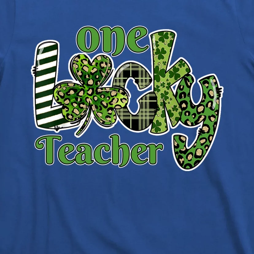 One Lucky Teacher Gift School Teachers Gift St Patricks Day Cute Gift T-Shirt