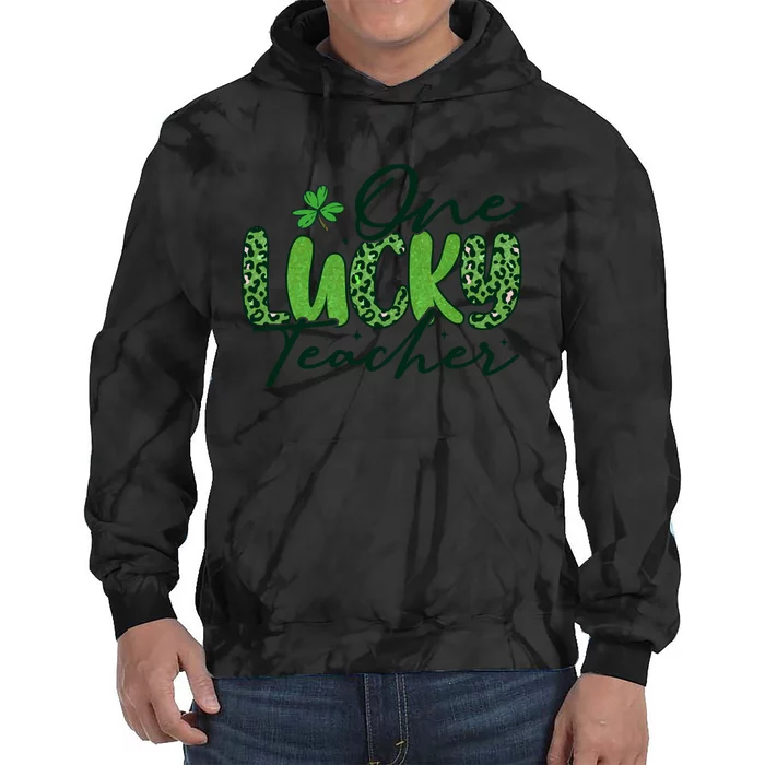 One Lucky Teacher St Patrick's Day Tie Dye Hoodie