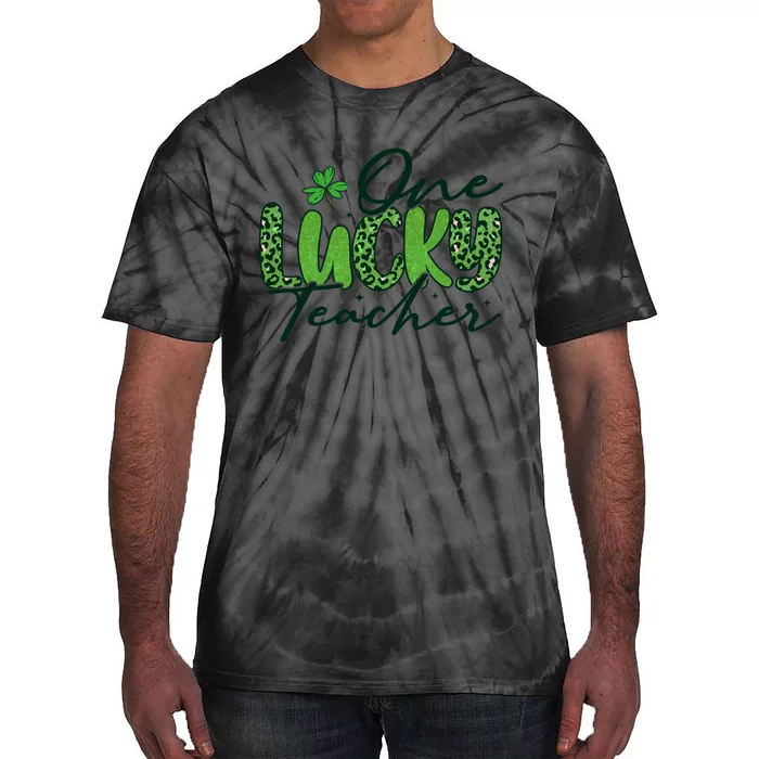 One Lucky Teacher St Patrick's Day Tie-Dye T-Shirt