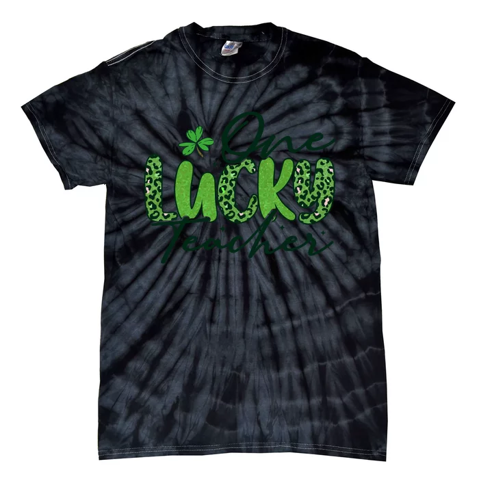 One Lucky Teacher St Patrick's Day Tie-Dye T-Shirt