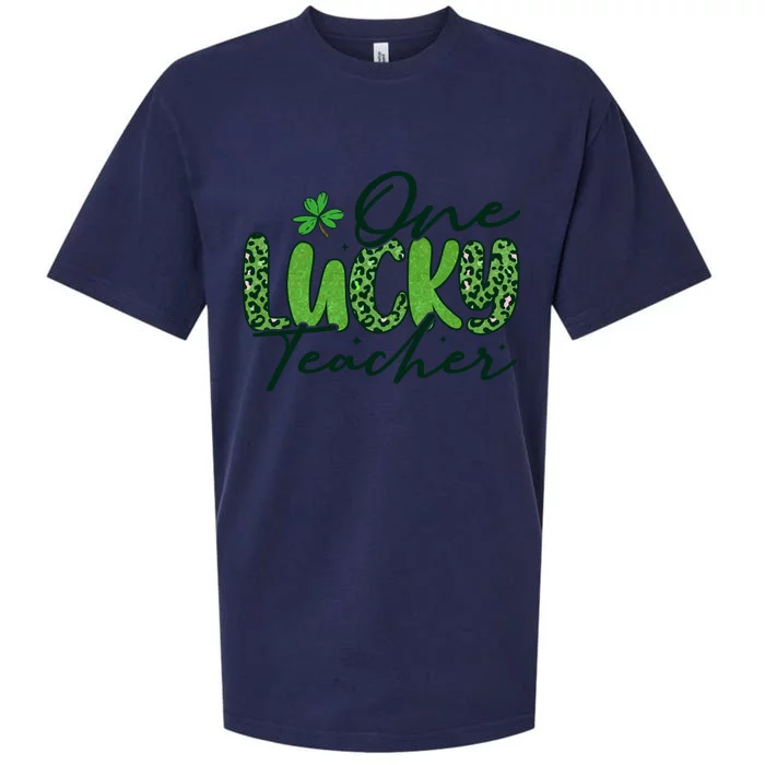 One Lucky Teacher St Patrick's Day Sueded Cloud Jersey T-Shirt