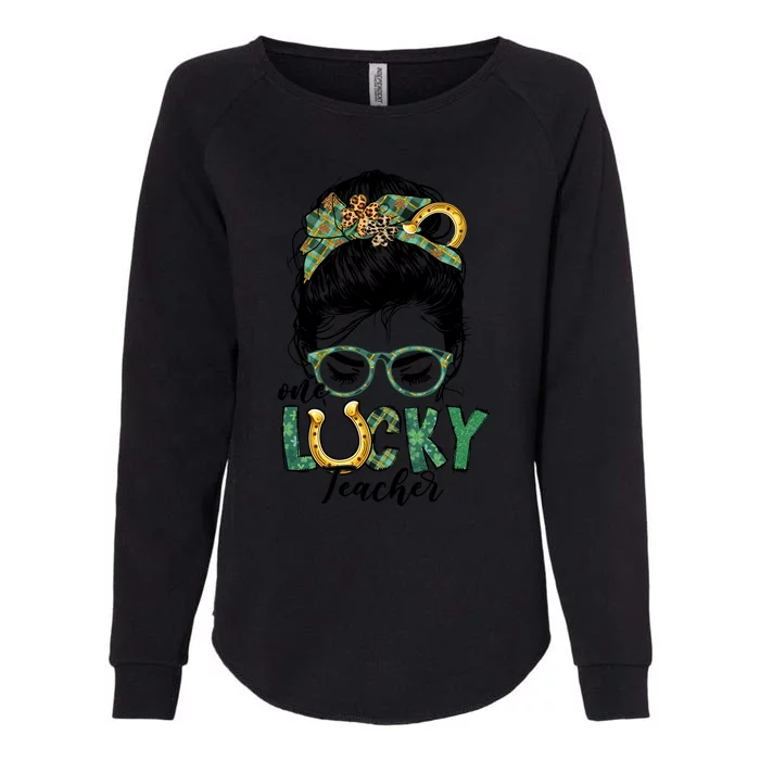 One Lucky Teacher St Patrick's Day Womens California Wash Sweatshirt