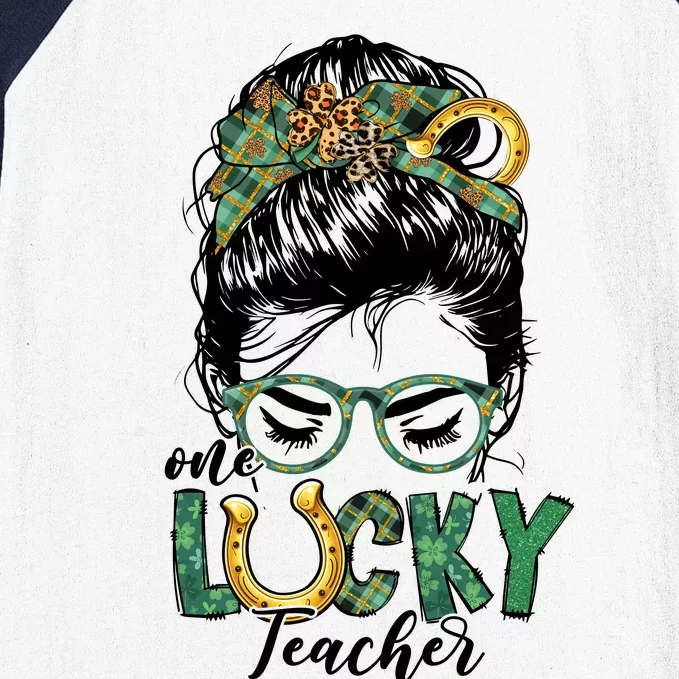 One Lucky Teacher St Patrick's Day Baseball Sleeve Shirt