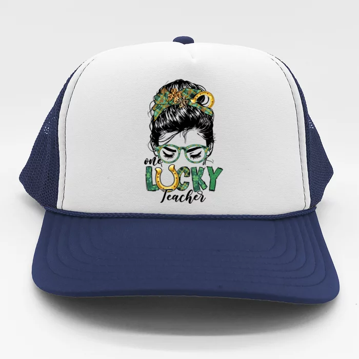 One Lucky Teacher St Patrick's Day Trucker Hat