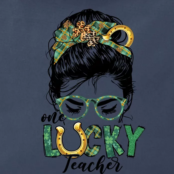 One Lucky Teacher St Patrick's Day Zip Tote Bag