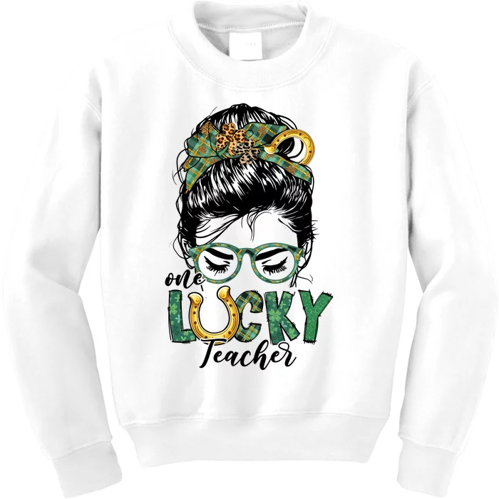 One Lucky Teacher St Patrick's Day Kids Sweatshirt