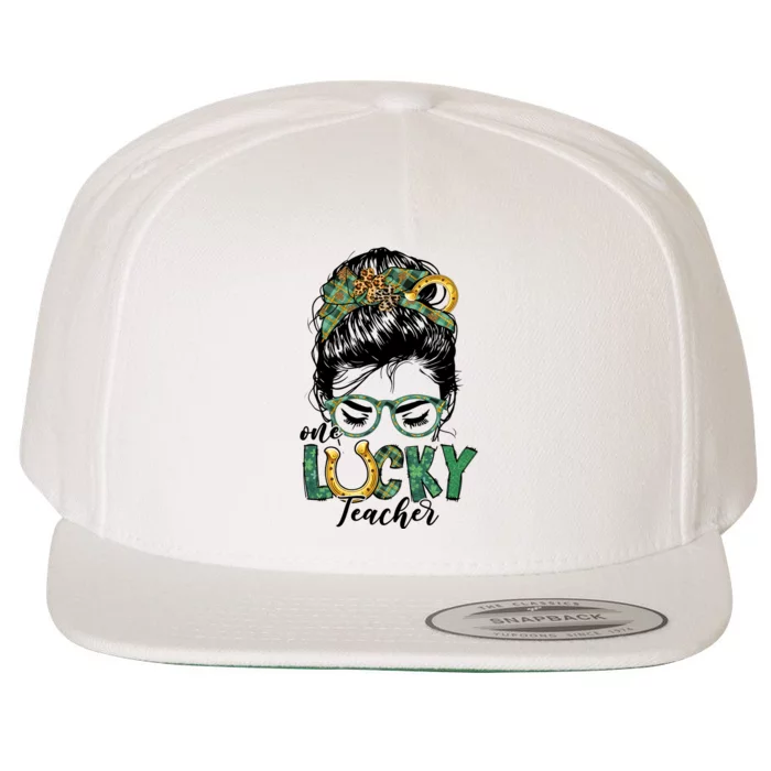 One Lucky Teacher St Patrick's Day Wool Snapback Cap