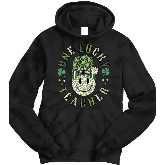 One Lucky Teacher St Patricks Day Tie Dye Hoodie