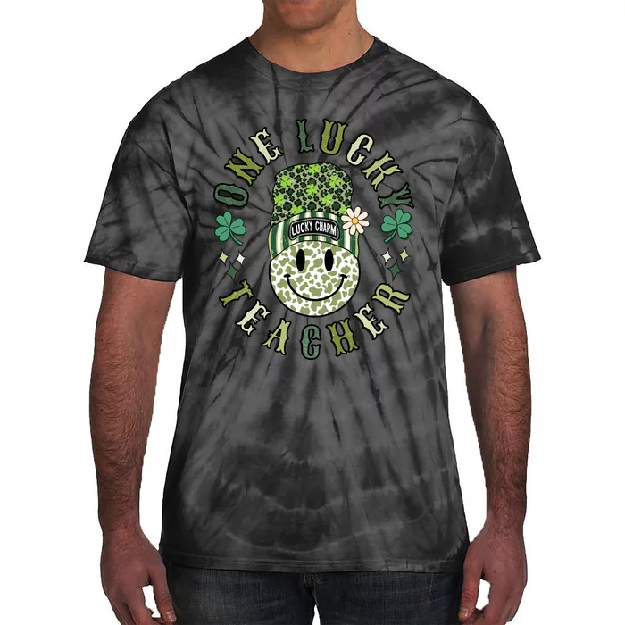 One Lucky Teacher St Patricks Day Tie-Dye T-Shirt