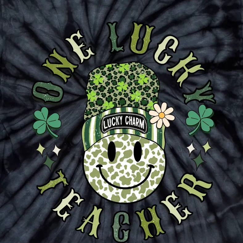 One Lucky Teacher St Patricks Day Tie-Dye T-Shirt