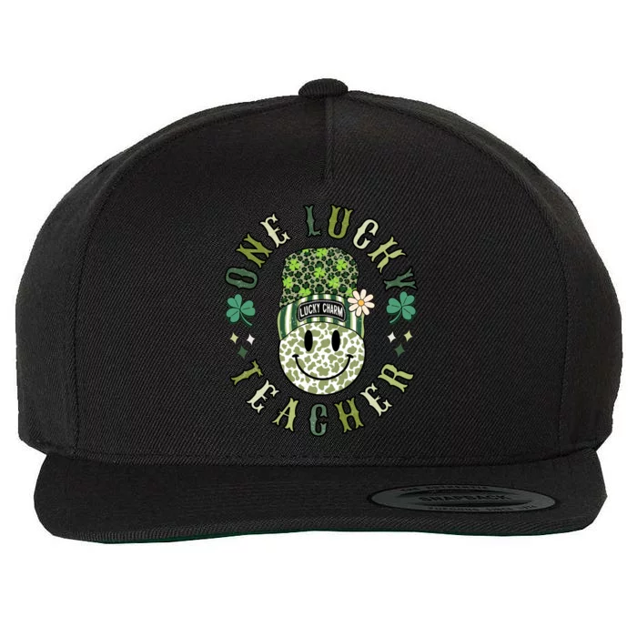 One Lucky Teacher St Patricks Day Wool Snapback Cap