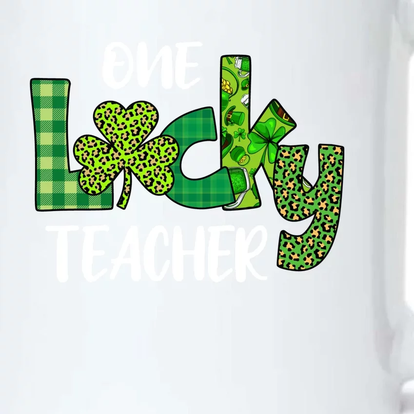 One Lucky Teacher St Black Color Changing Mug