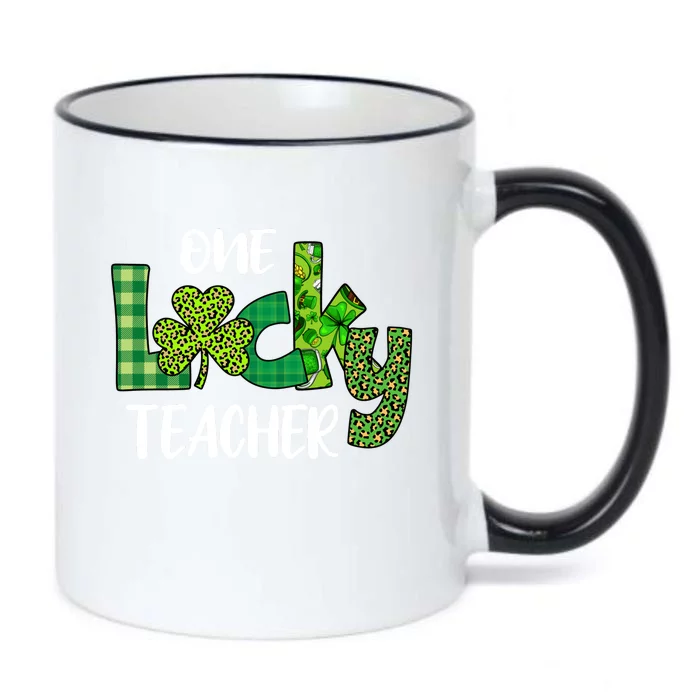 One Lucky Teacher St Black Color Changing Mug