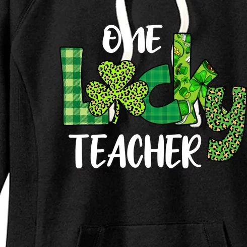 One Lucky Teacher St Women's Fleece Hoodie