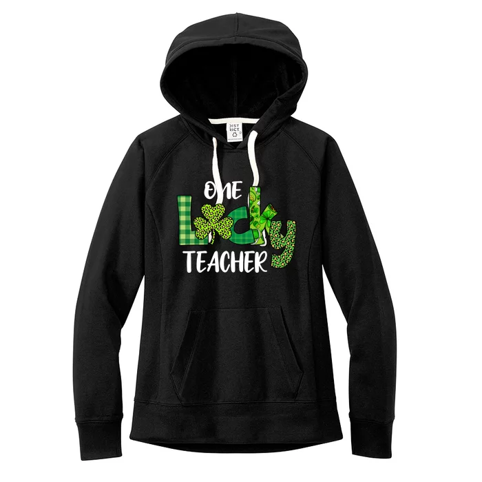 One Lucky Teacher St Women's Fleece Hoodie