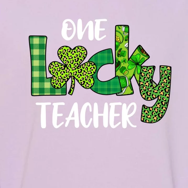 One Lucky Teacher St Garment-Dyed Sweatshirt