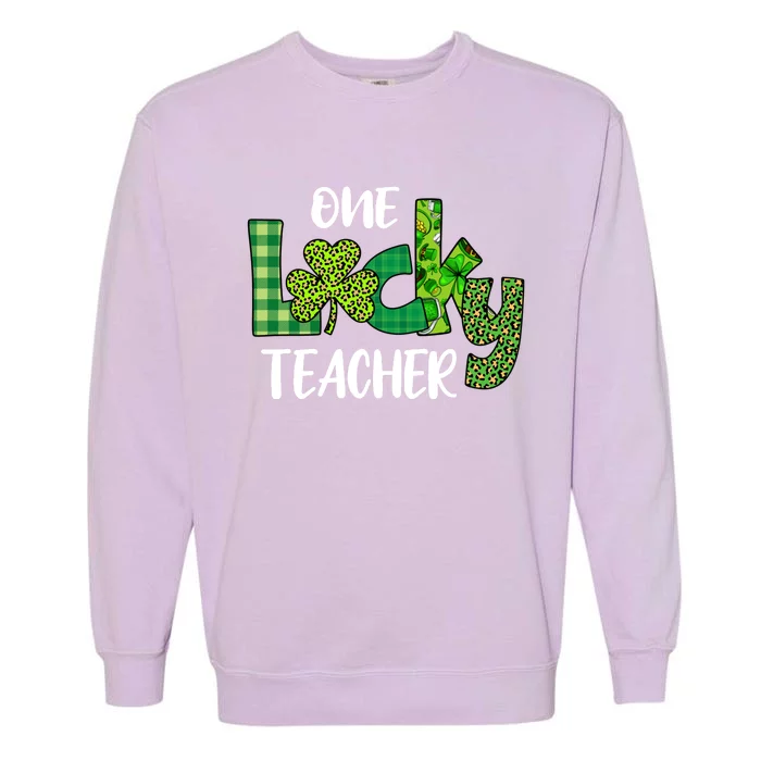 One Lucky Teacher St Garment-Dyed Sweatshirt