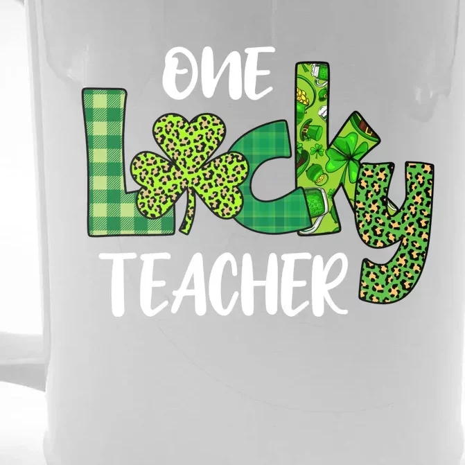 One Lucky Teacher St Front & Back Beer Stein