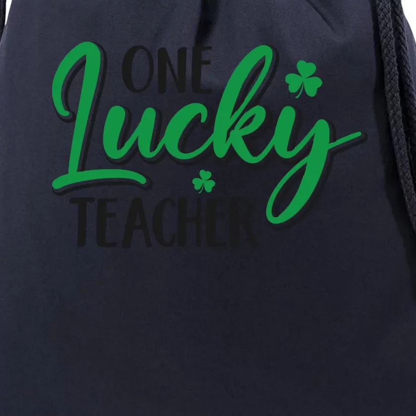 One Lucky Teacher, St Patrick's Day Drawstring Bag