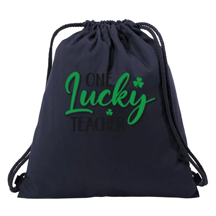 One Lucky Teacher, St Patrick's Day Drawstring Bag